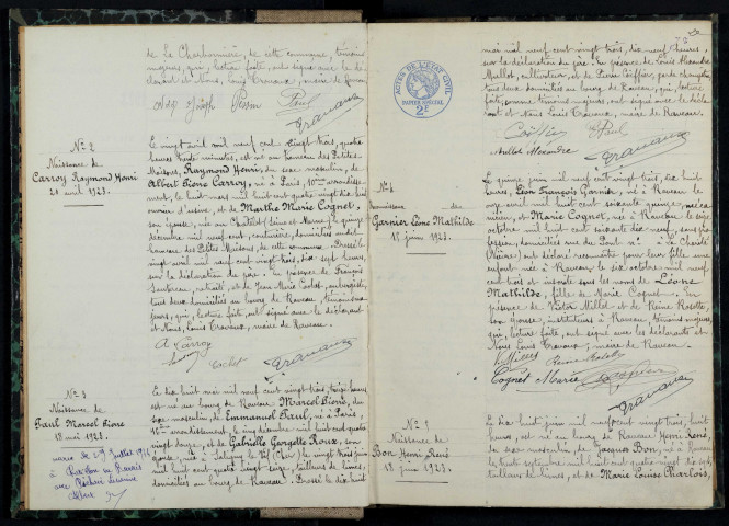 Raveau : actes d'état civil.