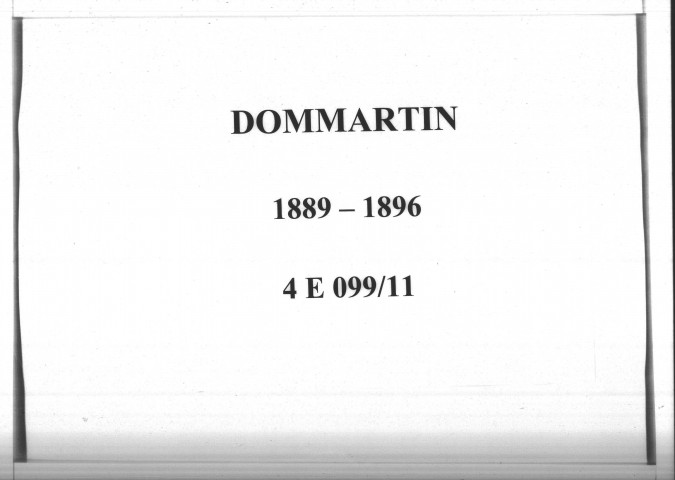 Dommartin : actes d'état civil.
