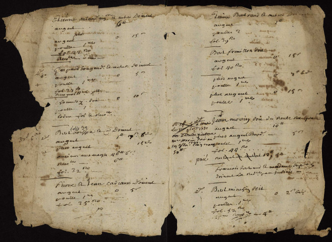 Tenures roturières à Nevers et ses environs : terrier.