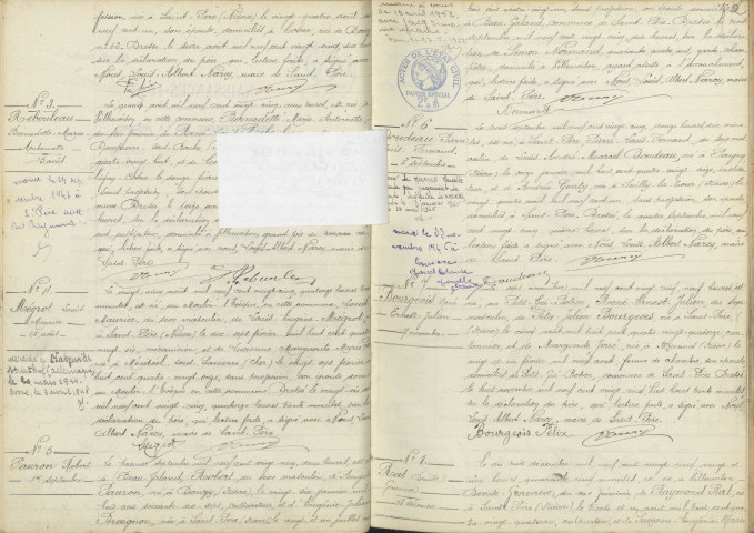 Saint-Père : actes d'état civil.