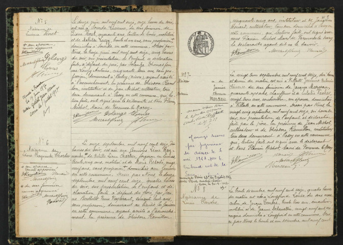 Varennes-lès-Narcy : actes d'état civil, table décennale.