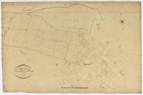 Champlemy, cadastre ancien : plan parcellaire de la section A dite de Bourras la Grange, feuille 1