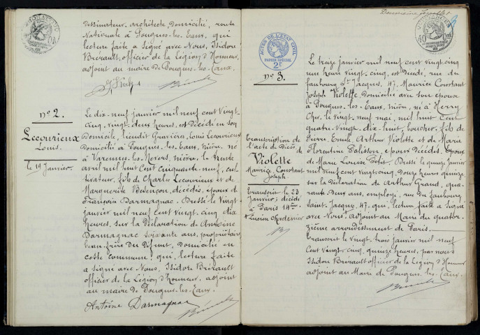 Pougues-les-Eaux : actes d'état civil (décès).