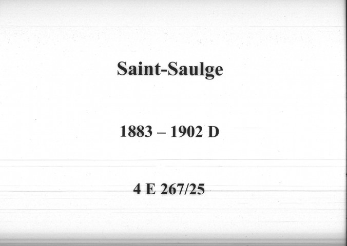 Saint-Saulge : actes d'état civil (décès).