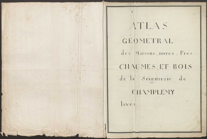 Seigneuries de Champlemy et Neuville : atlas terrier.