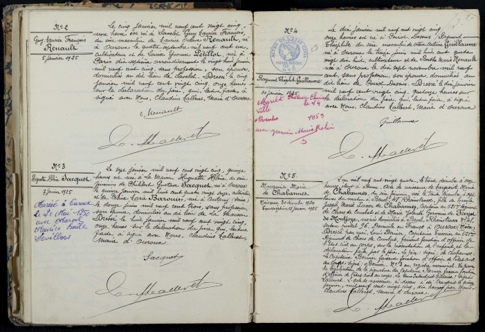 Ouroux-en-Morvan : actes d'état civil.