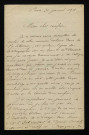 COURTY (Paul), critique (1840-1892) : 3 lettres.
