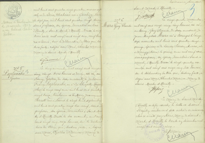 Saint-Martin-d'Heuille : actes d'état civil.