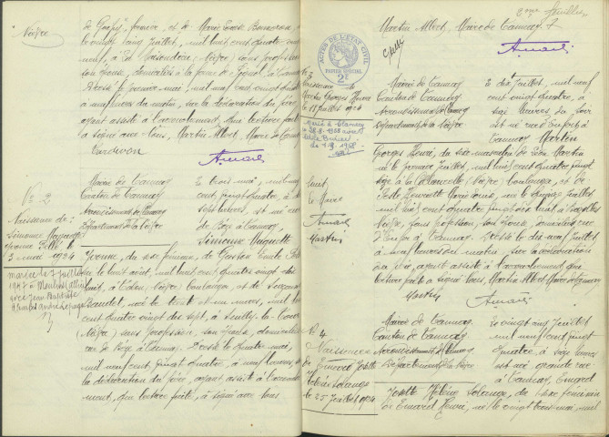 Tannay : actes d'état civil.
