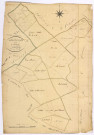 La Celle-sur-Nièvre, cadastre ancien : plan parcellaire de la section D dite de la Celle, feuille 1