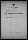 Nevers, Quartier de la Barre, 6e section : recensement de 1931