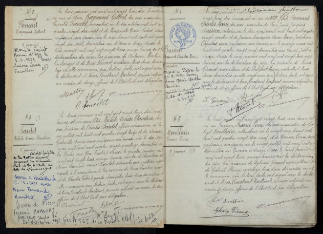 Decize : actes d'état civil (naissances).