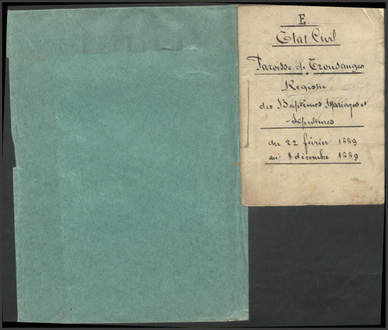 Tronsanges : registres paroissiaux.