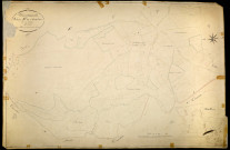 Montsauche-les-Settons, cadastre ancien : plan parcellaire de la section E dite d'Argoulais, feuille 2