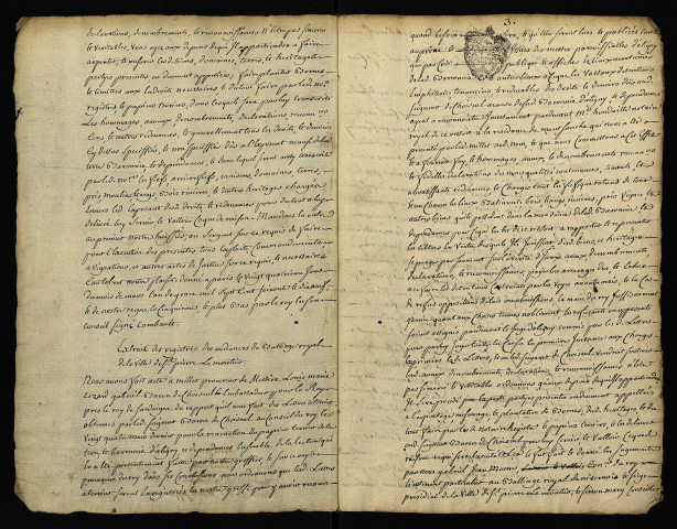 Baronnie d'Alligny-en-Morvan : minute du terrier pour Louis Marie Gabriel César de Choiseul.