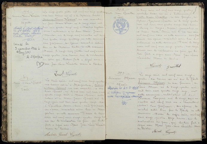 Biches : actes d'état civil.