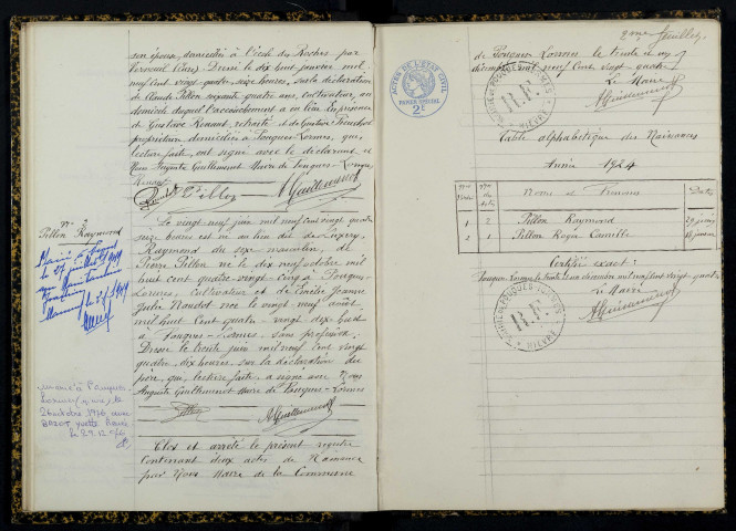 Pouques-Lormes : actes d'état civil.