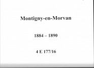 Montigny-en-Morvan : actes d'état civil.