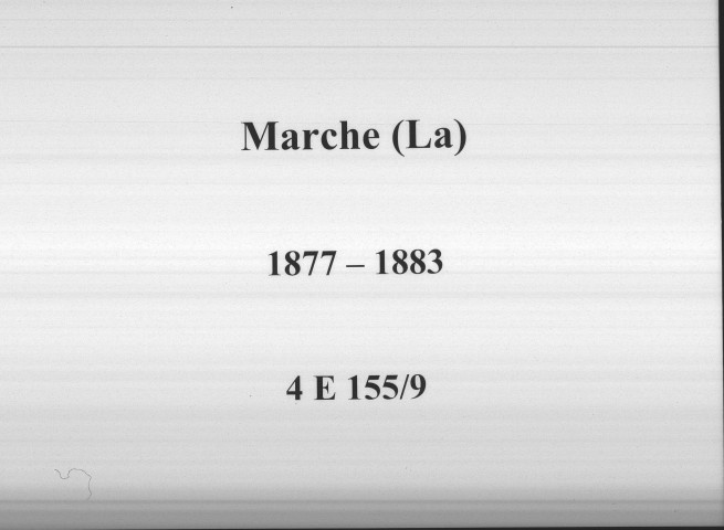 La Marche : actes d'état civil.