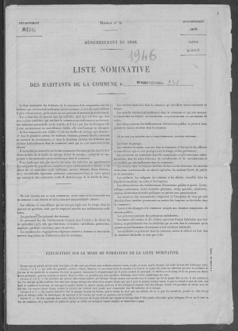Saint-Aubin-les-Forges : recensement de 1946