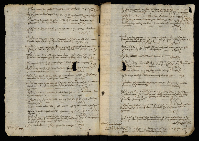 Succession de Regnier. - Héritages du seigneur de Champloiseau (commune de Guerchy, département de l'Yonne), Saxi-Bourdon et Saint-Gratien (commune de Saint-Gratien-Savigny), administration en faveur de damoiselle de Giverlay sa veuve : inventaire en la maison fort de Poussery (commune de Montaron).