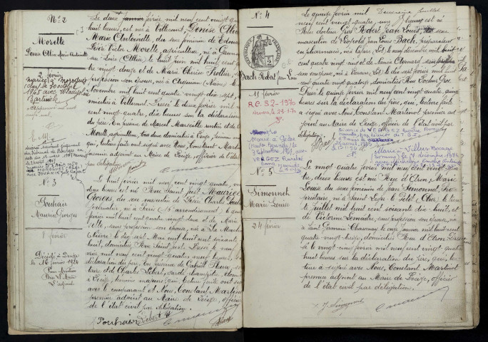 Decize : actes d'état civil (naissances).