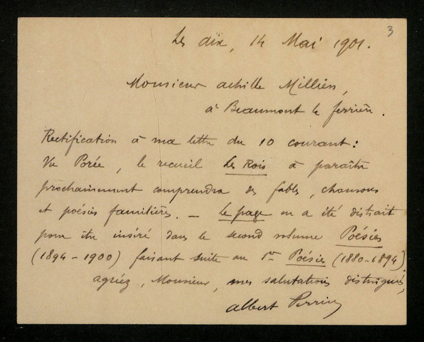 PERRIN (Albert), membre du Comité Victor Hugo : 9 lettres.