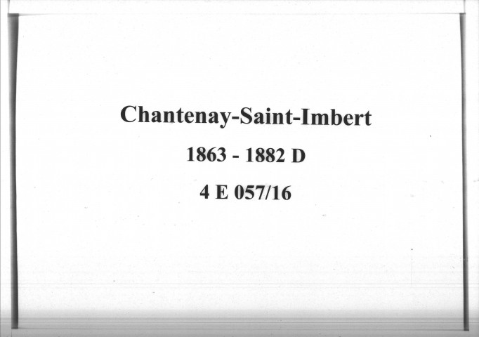 Chantenay-Saint-Imbert : actes d'état civil.