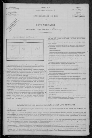 Devay : recensement de 1896