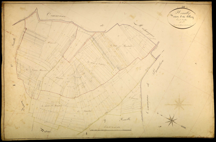 Neuilly, cadastre ancien : plan parcellaire de la section A dite d'Olcy, feuille 2