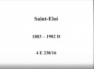 Saint-Éloi : actes d'état civil (décès).