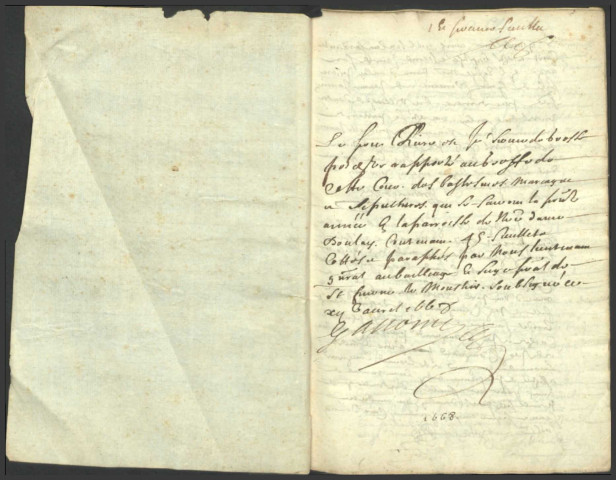 Onlay : registres paroissiaux.