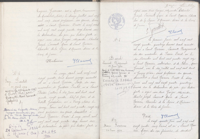 Saint-Révérien : actes d'état civil.