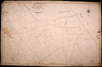 Tresnay, cadastre ancien : plan parcellaire de la section B dite du Bourg, feuille 1