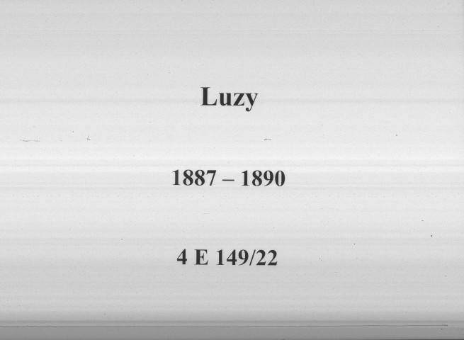 Luzy : actes d'état civil.