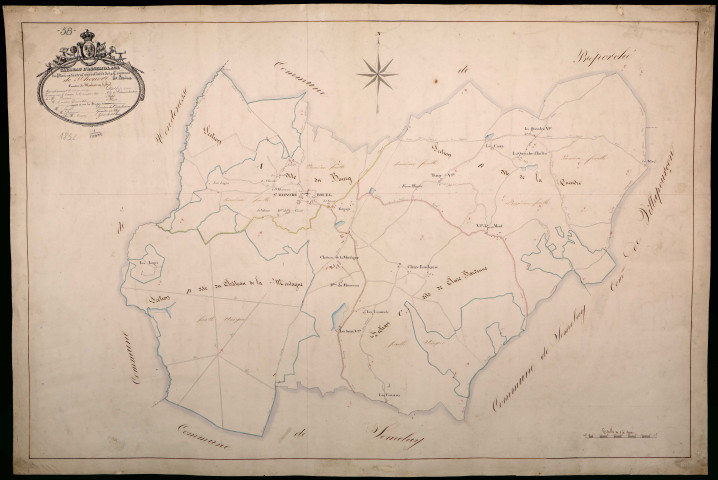 Saint-Honoré-les-Bains, cadastre ancien : tableau d'assemblage