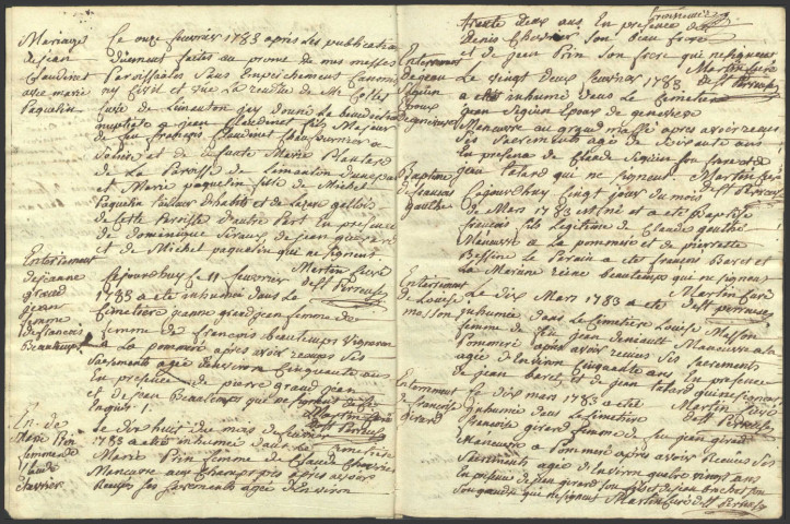 Saint-Péreuse : registres paroissiaux.