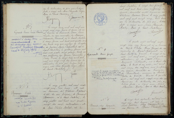 Saint-Andelain : actes d'état civil.