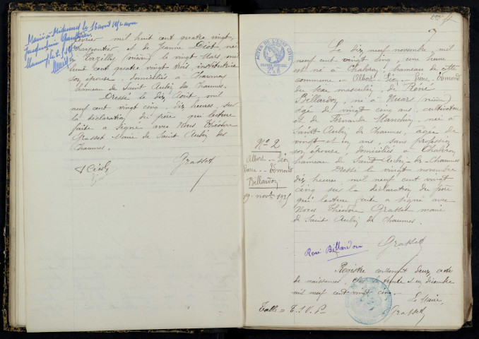 Saint-Aubin-des-Chaumes : actes d'état civil.