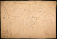 Saint-Quentin-sur-Nohain, cadastre ancien : plan parcellaire de la section D dite de Chaume Panier, feuille 1