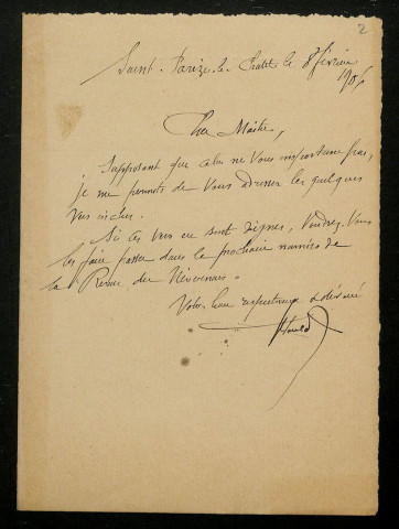 SOULAT (Vincent), notaire à Saint-Parize-le-Châtel (Nièvre) (1866-1940) : 16 lettres, 1 carte postale illustrée, manuscrits.