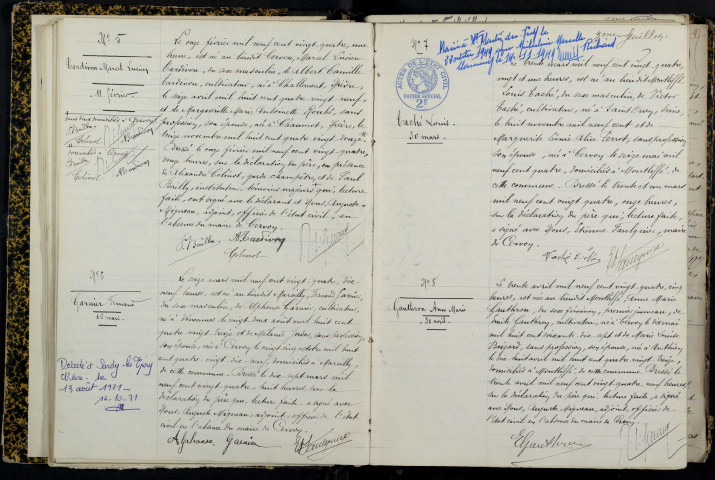 Cervon : actes d'état civil.