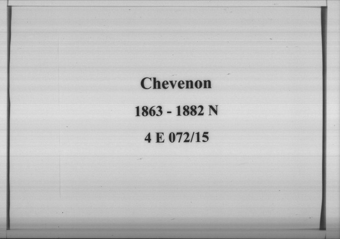 Chevenon : actes d'état civil.