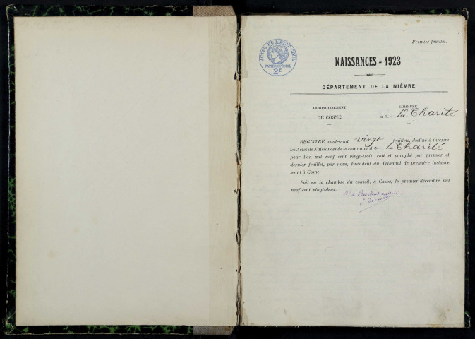 La Charité-sur-Loire : actes d'état civil.