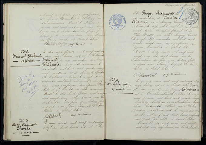 Saint-Éloi : actes d'état civil.