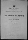Nevers, Section de la Barre, 9e sous-section : recensement de 1906