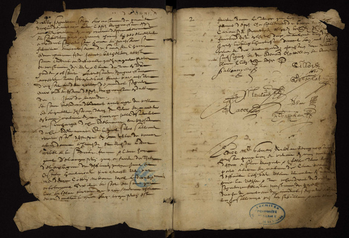 Terrier domanial ducal de Charrin et de Gannay-sur-Loire en partie, établi par les notaires royaux Carré et Maulais.