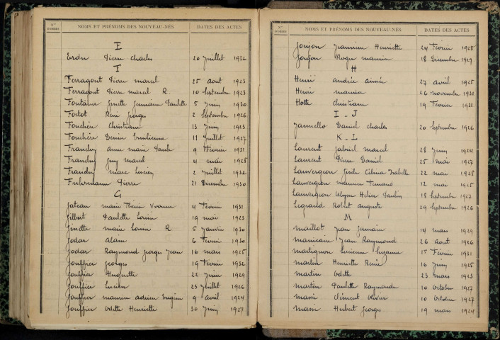 Narcy : table décennale.