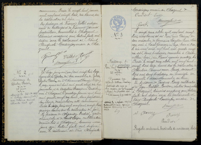 Chazeuil : actes d'état civil.