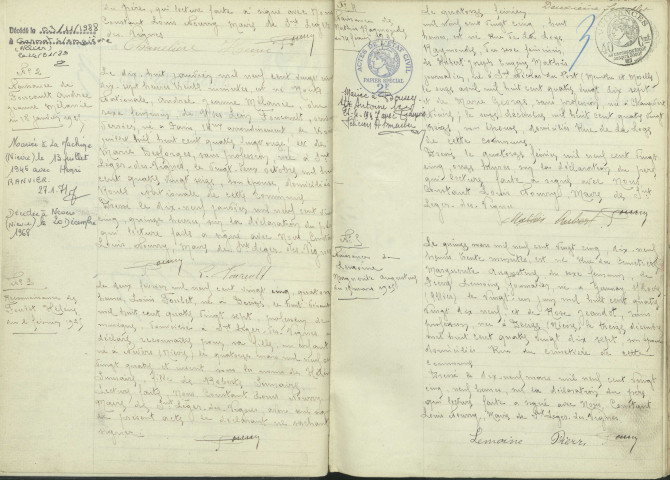 Saint-Léger-des-Vignes : actes d'état civil (naissances).